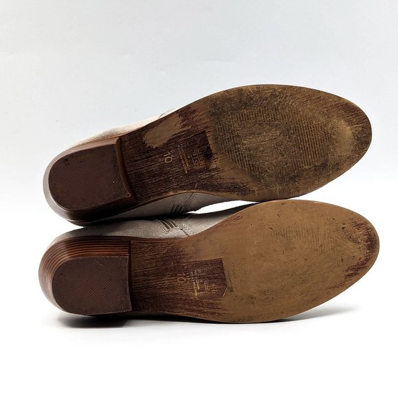 Free People X Ecote Women Low Western Cream Suede ankle Boots size 10 - Picture 3 of 12